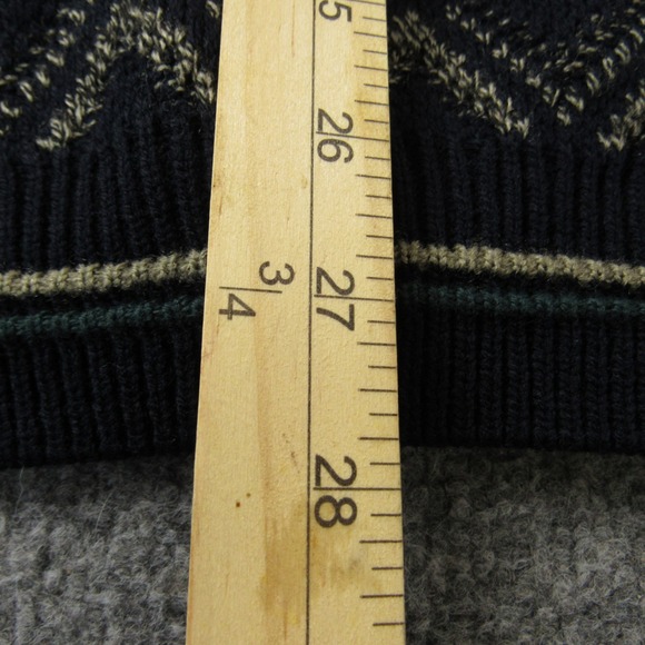 VTG Jantzen Sweater Vest XL Blue Button Up 3D Knit‎ Grandpa Dad Academia Preppy - Picture 8 of 10